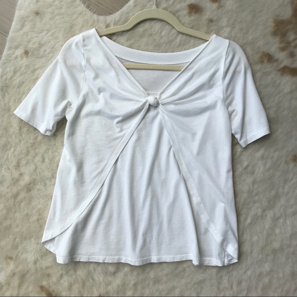 NWOT | LOFT | White Tee with Detail